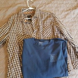 Lot of 2 men's 5.11 tactical shirts